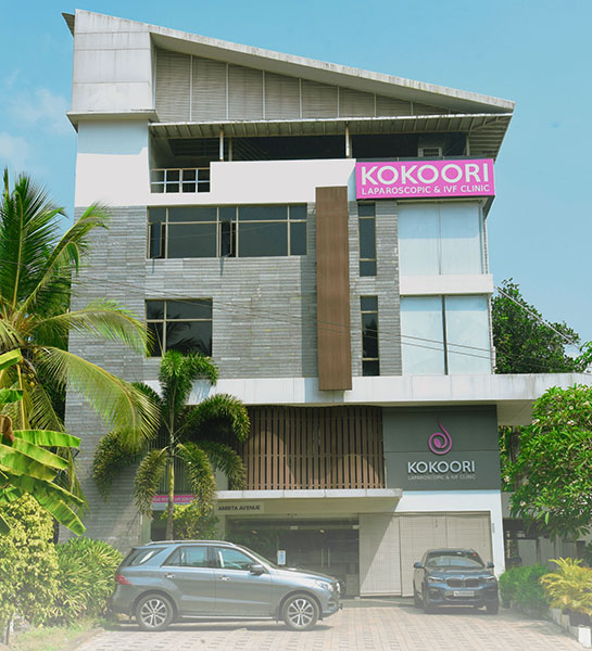 The Kokoori Laparoscopic & IVF Clinic building on Amrita Avenue, Wayanad Road, Malaparamba